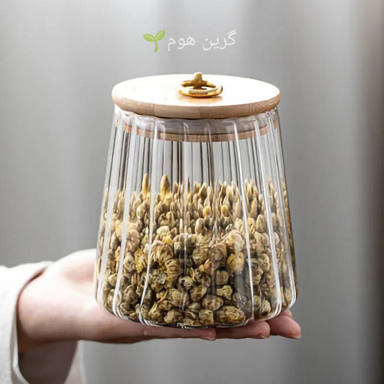 بانکه شیشه ی ونوس هرمی درب چوبی