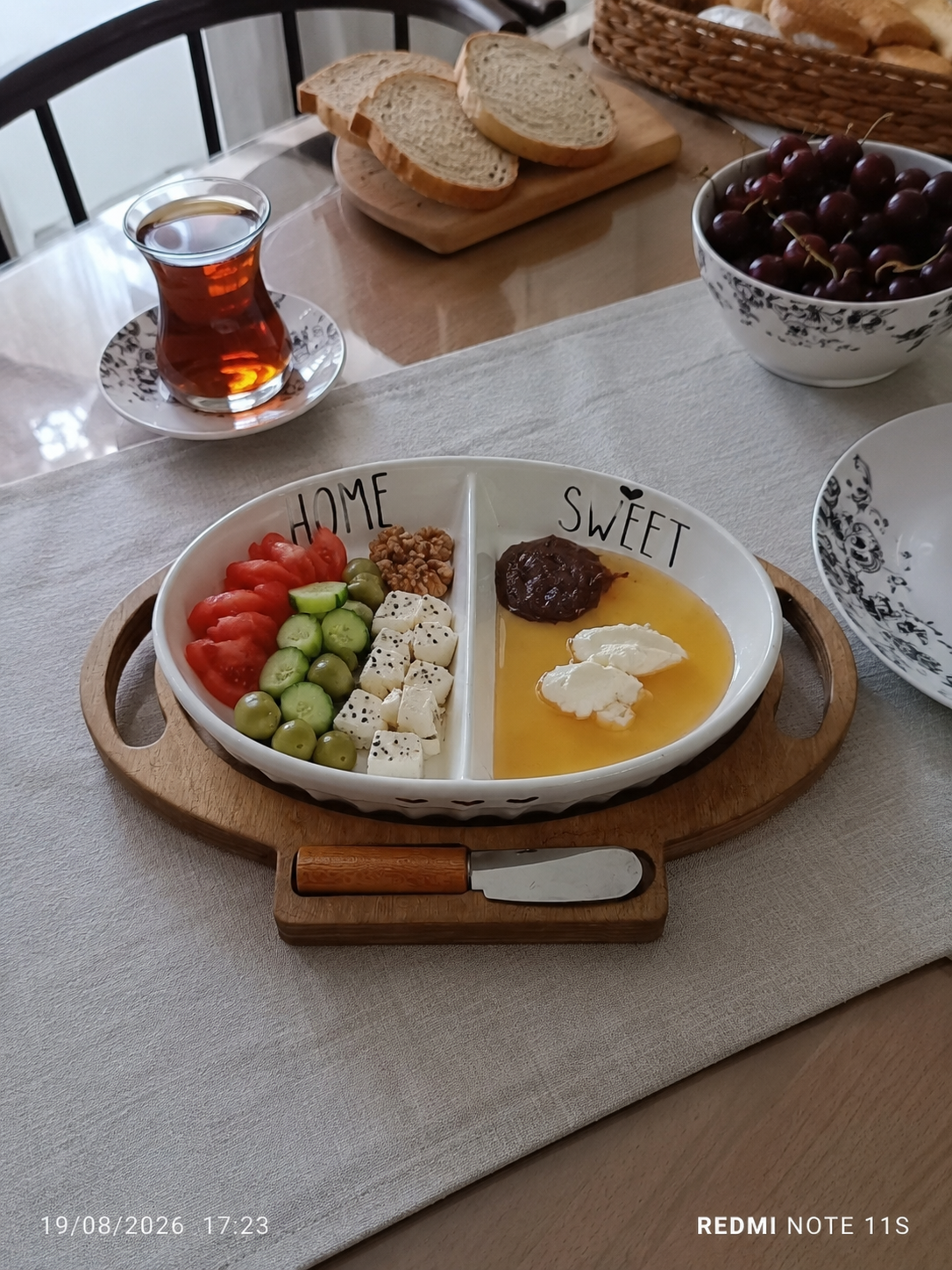 ظرف صبحانه خوری دوخونه سرامیکی